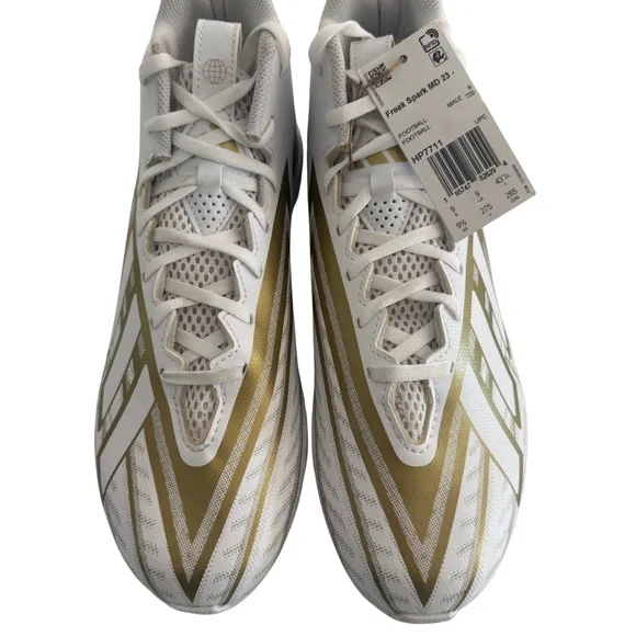 Adidas Freak Spark MD 23 Football Cleats Men’s 9.5 White Gold - Picture 3 of 8